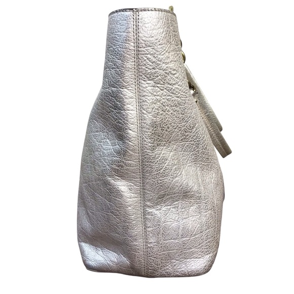 Coach Colette Gold Leather OP Art Logo Tote - Picture 11 of 15